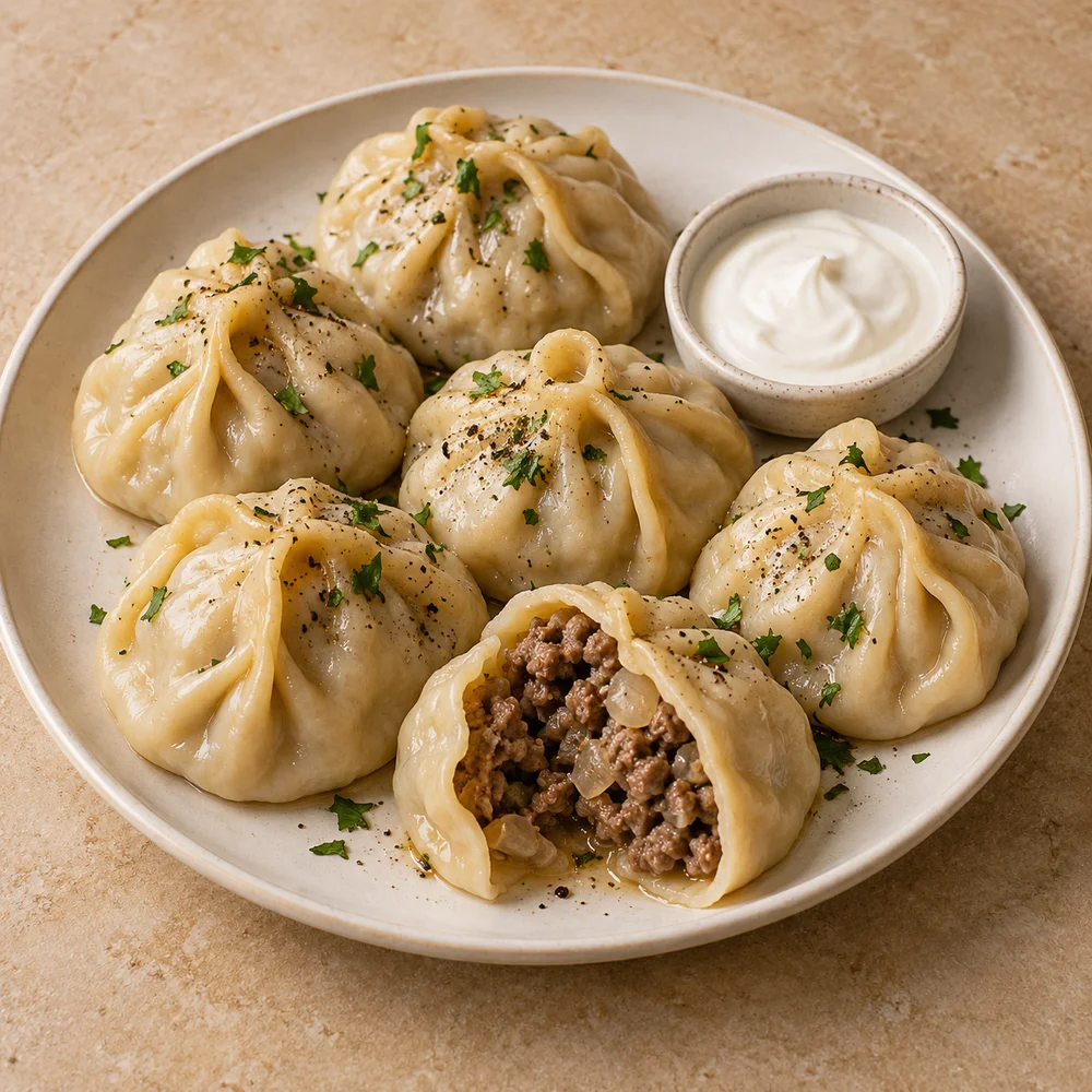Манты мясо — иллюстрация